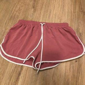 Pink shorts with white design